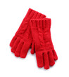 © Pixel-Shot - Red warm gloves on white background