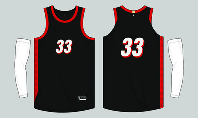 Basketball jersey template vector mockup