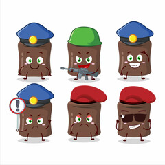 Poster - A dedicated Police officer of chocolate marshmallow mascot design style