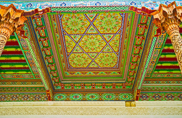 Wall Mural - The rich ornaments of Jami Mosque in Kokand, Uzbekistan