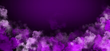 Purple Explosion Smoke On A Dark Background