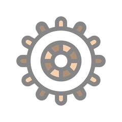 Canvas Print - Wheel Filled Light Vector Icon Design