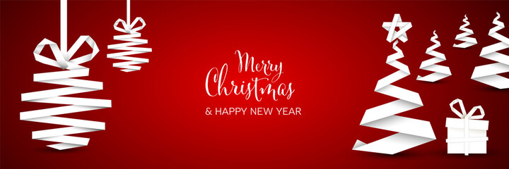 Wall Mural - christmas banner social media header template