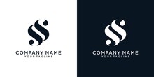 S Or SS Initial Letter Logo Design Vector.