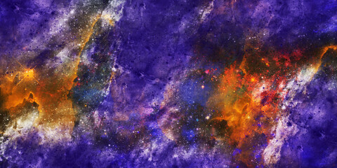 Wall Mural - image of nebula and stars, infinite space background. elements of this image furnished by nasa.