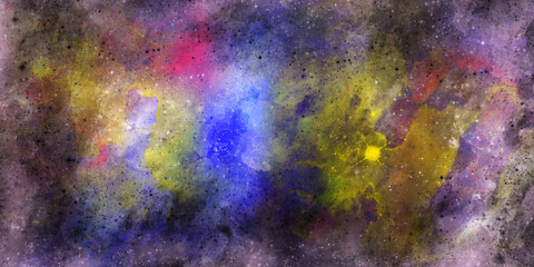 Wall Mural - night landscape with colorful milky way background with stars. starry sky at summer. beautiful unive