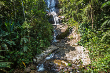 Wall Mural - View of Cascatinha Taunay (Taunay Waterfall) at Floresta da Tijuca (Tijuca Forest) - Rio de Janeiro, Brazil
