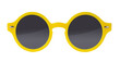 Yellow sunglasses isolated on white.
