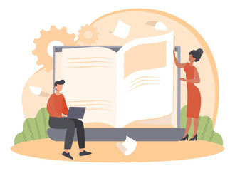 Wall Mural - online library concept