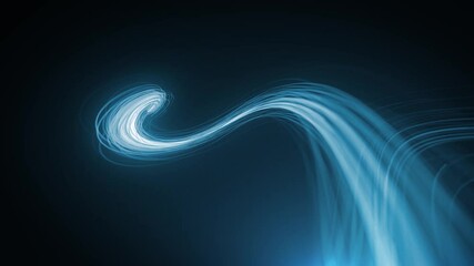 Wall Mural - abstract swirling light strings particles background loop/ 4k animation of an abstract technology ba