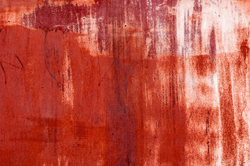 Wall Mural - Red rusted metal surface 