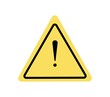 © Margarita - Caution line icon vector. Exclamation mark icon vector illustration