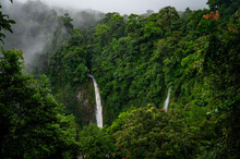 Two Waterfalls In La Fortuna Costa Rica