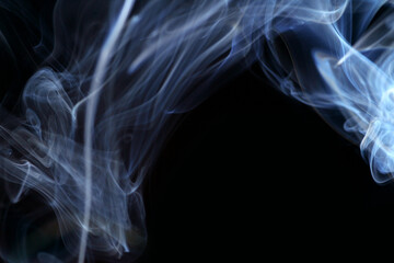 Wall Mural - smoke is collection of airborne particulates and gases emitted when a material undergoes combustion 