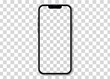 Realistic smartphone mockup. mobile phone vector with blank screen isolated on white background, Vector illustration