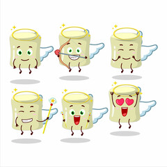 Wall Mural - Banana marshmallow cartoon designs as a cute angel character