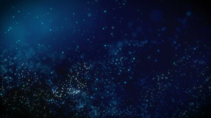 Wall Mural - Blue Particles Bokeh