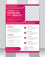 Creative Business and Corporate Flyer, Brochure, Leaflet design template, A4 modern Vector Flyer and Mock up Template layout of poster, flyer, brochure and banner report with unique Concept
