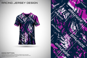 Wall Mural - Front racing shirt design. Sports design for racing, cycling, jersey game vector.