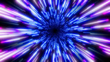 Fototapeta Do przedpokoju - Abstract background neon glow white blue colors, cosmic speed concept, dynamic hyperspace tunel 3D science fiction illustration render.