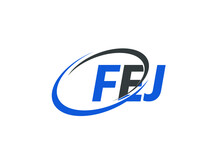FEJ Letter Creative Modern Elegant Swoosh Logo Design