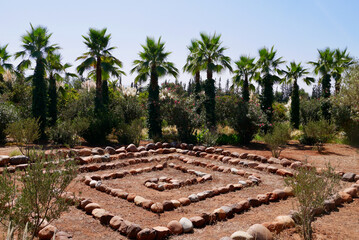 marrakech, morocco, 24.04.2018. andre heller's imaginative botanical garden.