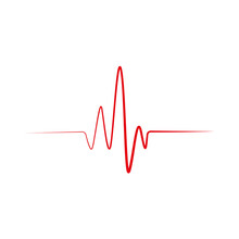 Pulse Line Icon. Heart Beat Pulse Flat Icon. Heartbeat Vector Icon. Heartbeat Line With Heart Shape. Cardiogram Line Icon. Pulse Icon. Vector Graphic