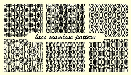 vector lace pattern with geometry shape. Jacquard Mesh Lace Fabric.