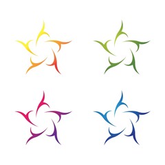 Sticker - Star logo icon set