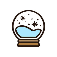 Sticker - Snow globe icon doodle clipart