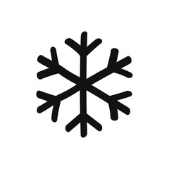 Canvas Print - Snowflake line art doodle icon clipart