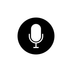 Poster - Microphone Icon vector in circle