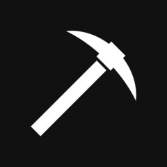 Sticker - Pickaxe icon on grey background