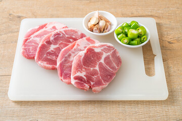 Wall Mural - fresh pork neck raw or collar pork