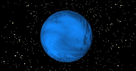Wall Mural - Blue planet is circling of space among the stars. The universe is unusual and mysterious in an abstract vision.