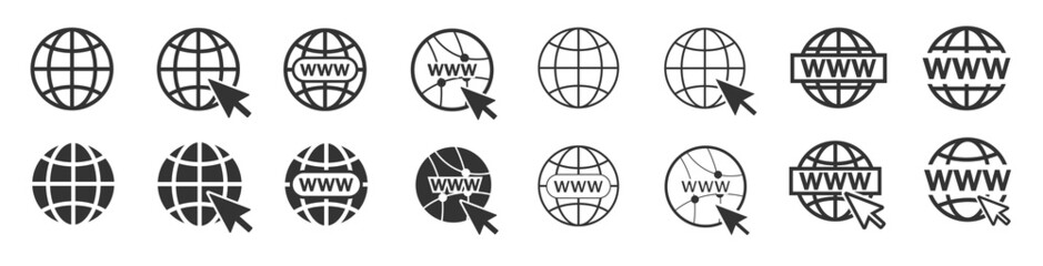 Wall Mural - website icon. vector www icon