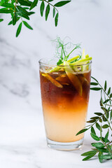 Sticker - Cocktail with cola, apples and whiskey