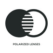 Polarized lenses, light filter vector icon