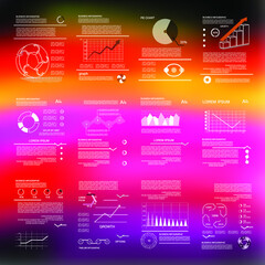 Infographic elements for annual reports