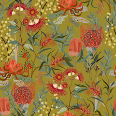 Wall Mural - Floral seamless pattern.