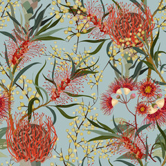 Wall Mural - Floral seamless pattern.