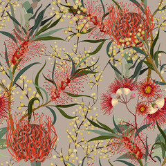 Wall Mural - Floral seamless pattern.