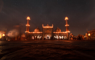 Jama Masjid During Holy Month of Ramadan Kareem, Old Delhi, Delhi, India