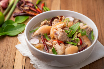  Hot and Spicy Pork Leg Soup (Tom Yum Kha Moo)