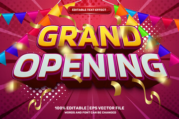 Wall Mural - Grand Opening sale 3D Editable text Effect Style
