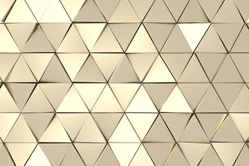 Wall Mural - modern wall design with luxury concept. abstract background of triangle. 3d rendering.