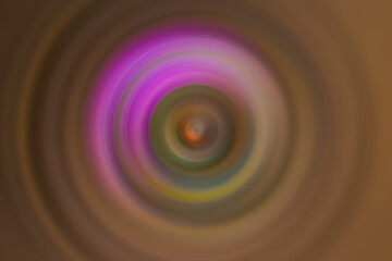 Magical blurred brown aura with vibrant glowing purple semicircle near center