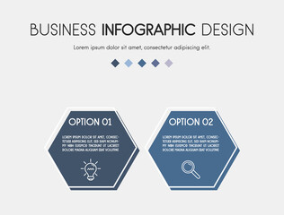 Pastel coloured infograph with business icons. Vector