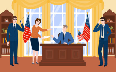 Sticker - President Office Illustration