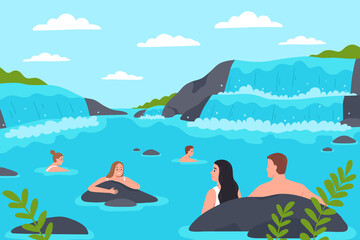 Sticker - Thermal Waters Illustration